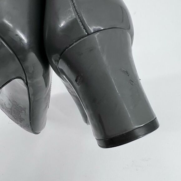 Tahari Gray‎ Patent Leather Sherry Pumps size 7.5 - Picture 6 of 9